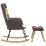 Rocking chair with patchwork fabric footrest by vidaXL, Rocking chairs - Ref: Foro24-328192, Price: 124,12 €, Discount: %