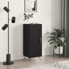 Aparador de madera contrachapada negro 34,5x34x90 cm Aparador de madera contrachapada negro 34,5x34x90 cm