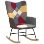 Rocking chair with patchwork fabric footrest by vidaXL, Rocking chairs - Ref: Foro24-328192, Price: 124,12 €, Discount: %