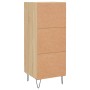 Aparador madera contrachapada color roble Sonoma 34,5x34x90 cm