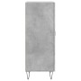 Aparador de madera contrachapada gris hormigón 34,5x34x90 cm