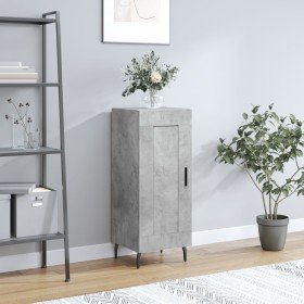 Aparador de madera contrachapada gris hormigón 34,5x34x90 cm Aparador de madera contrachapada gris hormigón 34,5x34x90 cm