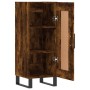 Aparador madera de ingeniería roble ahumado 34,5x34x90 cm