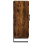 Aparador madera de ingeniería roble ahumado 34,5x34x90 cm
