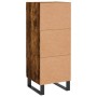Aparador madera de ingeniería roble ahumado 34,5x34x90 cm