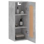 Armario de pared madera ingeniería gris hormigón 34,5x34x90 cm