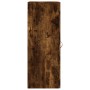 Armario de pared madera ingeniería roble ahumado 34,5x34x90 cm
