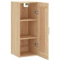 Armario de pared madera ingeniería roble Sonoma 34,5x34x90 cm