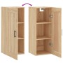 Armario de pared madera ingeniería roble Sonoma 34,5x34x90 cm