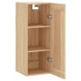 Armario de pared madera ingeniería roble Sonoma 34,5x34x90 cm
