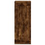 Armario de pared madera ingeniería roble ahumado 34,5x34x90 cm