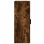 Armario de pared madera ingeniería roble ahumado 34,5x34x90 cm