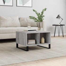 Mesa de centro madera contrachapada gris Sonoma 60x50x36,5 cm Mesa de centro madera contrachapada gris Sonoma 60x50x36,5 cm