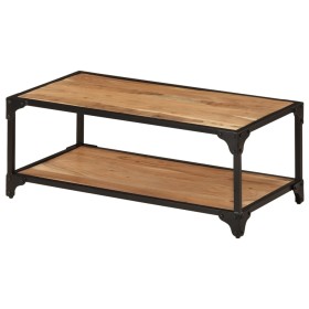 Mesa de centro de madera maciza acacia 90x45x35 cm
