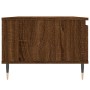 Mesa de centro madera contrachapada marrón roble 90x50x36,5 cm