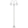 Farola de jardín con 2 luces aluminio blanca E27 220 cm de vidaXL, Iluminación de exterior - Ref: Foro24-44208, Precio: 127,3...