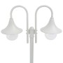 Gartenstraßenlampe mit 2 weißen Aluminiumlampen E27 220 cm von vidaXL, Außenbeleuchtung - Ref: Foro24-44208, Preis: 129,99 €,...