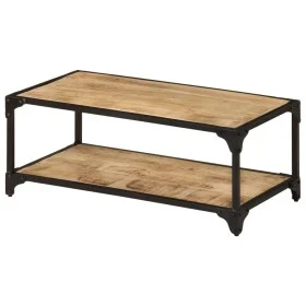 Mesa de centro de madera maciza de mango rugosa 90x45x35 cm by vidaXL, Coffee table - Ref: Foro24-328265, Price: 120,61 €, Di...