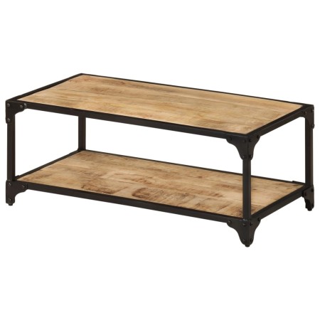 Mesa de centro de madera maciza de mango rugosa 90x45x35 cm by vidaXL, Coffee table - Ref: Foro24-328265, Price: 119,17 €, Di...
