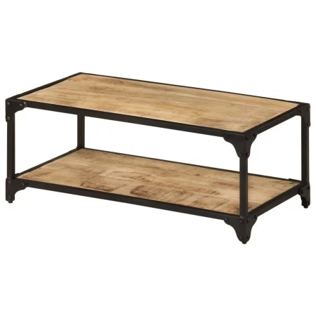 Mesa de centro de madera maciza de mango rugosa 90x45x35 cm by vidaXL, Coffee table - Ref: Foro24-328265, Price: 120,61 €, Di...