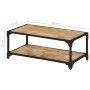 Mesa de centro de madera maciza de mango rugosa 90x45x35 cm by vidaXL, Coffee table - Ref: Foro24-328265, Price: 120,61 €, Di...