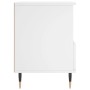 Mesita de noche madera contrachapada blanco 40x35x50 cm