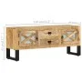 Mueble para TV de madera maciza de mango rugosa 110x30x45 cm de vidaXL, Muebles TV - Ref: Foro24-328276, Precio: 185,51 €, De...