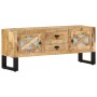 Massiver TV-Schrank aus rauem Mangoholz, 110 x 30 x 45 cm von vidaXL, TV-Möbel - Ref: Foro24-328276, Preis: 202,05 €, Rabatt: %