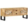 Mueble para TV de madera maciza de mango rugosa 110x30x45 cm de vidaXL, Muebles TV - Ref: Foro24-328276, Precio: 185,51 €, De...