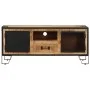 Solid rough mango wood TV cabinet 110x31x46 cm by vidaXL, TV Furniture - Ref: Foro24-328284, Price: 210,60 €, Discount: %