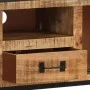 Solid rough mango wood TV cabinet 110x31x46 cm by vidaXL, TV Furniture - Ref: Foro24-328284, Price: 210,60 €, Discount: %