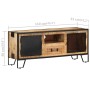 Massiver TV-Schrank aus rauem Mangoholz, 110 x 31 x 46 cm von vidaXL, TV-Möbel - Ref: Foro24-328284, Preis: 212,95 €, Rabatt: %