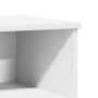 Mesita de noche madera contrachapada blanco 40x35x50 cm