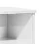 Mesita de noche madera contrachapada blanco brillo 40x35x50 cm