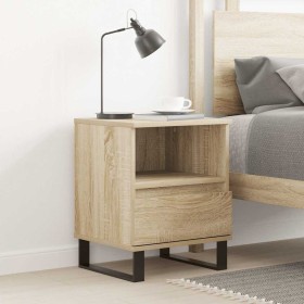 Mesita de noche madera de ingeniería roble Sonoma 40x35x50 cm Mesita de noche madera de ingeniería roble Sonoma 40x35x50 cm