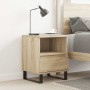 Mesita de noche madera de ingeniería roble Sonoma 40x35x50 cm