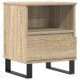 Mesita de noche madera de ingeniería roble Sonoma 40x35x50 cm