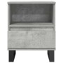 Mesita de noche madera de ingeniería gris hormigón 40x35x50 cm
