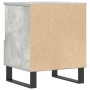 Mesita de noche madera de ingeniería gris hormigón 40x35x50 cm