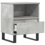 Mesitas noche 2 uds madera ingeniería gris hormigón 40x35x50 cm