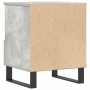Mesitas noche 2 uds madera ingeniería gris hormigón 40x35x50 cm