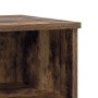 Mesita de noche madera de ingeniería roble ahumado 40x35x50 cm