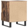 Mesitas noche 2 uds madera ingeniería roble ahumado 40x35x50 cm