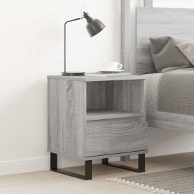 Mesita de noche madera de ingeniería gris Sonoma 40x35x50 cm Mesita de noche madera de ingeniería gris Sonoma 40x35x50 cm