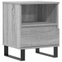 Mesita de noche madera de ingeniería gris Sonoma 40x35x50 cm