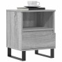 Mesita de noche 2 uds madera ingeniería gris Sonoma 40x35x50 cm