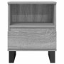 Mesita de noche 2 uds madera ingeniería gris Sonoma 40x35x50 cm