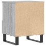 Mesita de noche 2 uds madera ingeniería gris Sonoma 40x35x50 cm