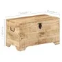 Cofre de almacenamiento de madera de mango rugoso de vidaXL, Baúles de almacenamiento - Ref: Foro24-328293, Precio: 187,26 €,...