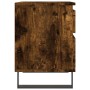 Mesita de noche madera de ingeniería roble ahumado 40x35x50 cm